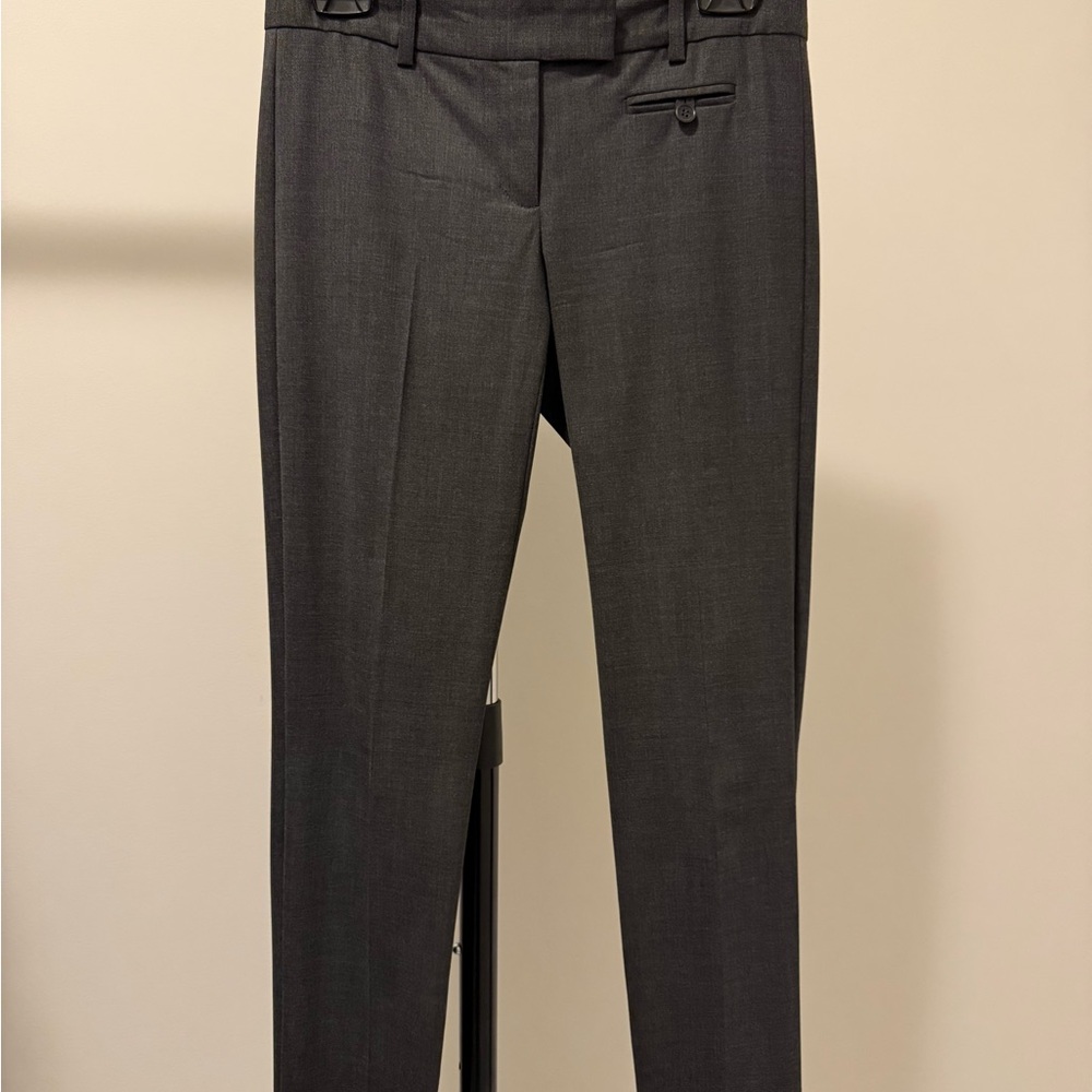 BCBGMaxAzria Charcoal Trousers with open slit in back